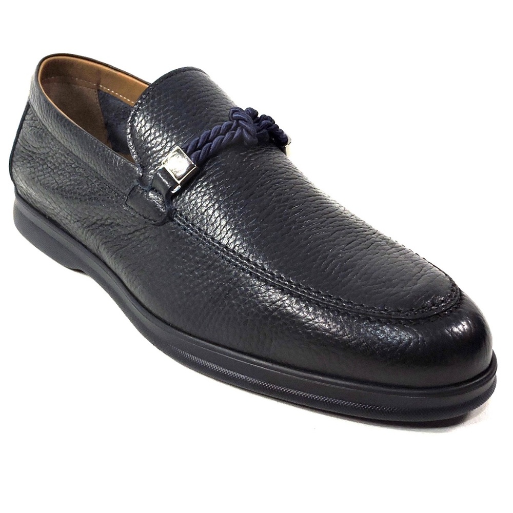 CASADEI 🇮🇹 MEN'S BLACK SOFT LEATHER COMFORT LOAFERS - Picture 3 of 8